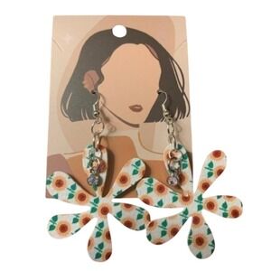 Sunflower Earrings‎ Floral Flower Dangle Drop Earrings Fashion Jewelry